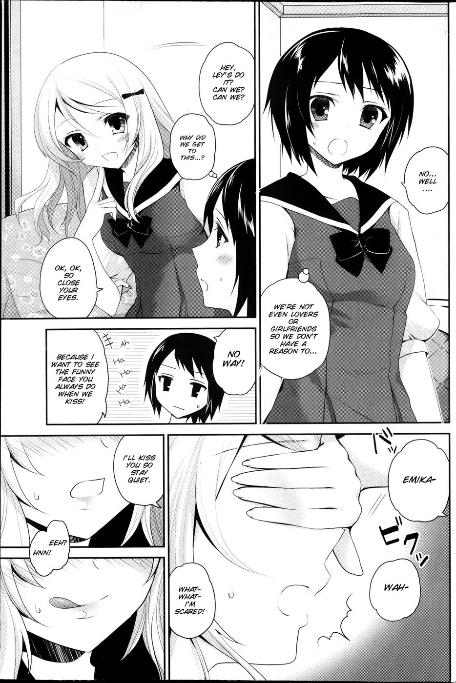 Hentai Manga Comic-Watashi to kanojo ha kisu wo suru-Read-6